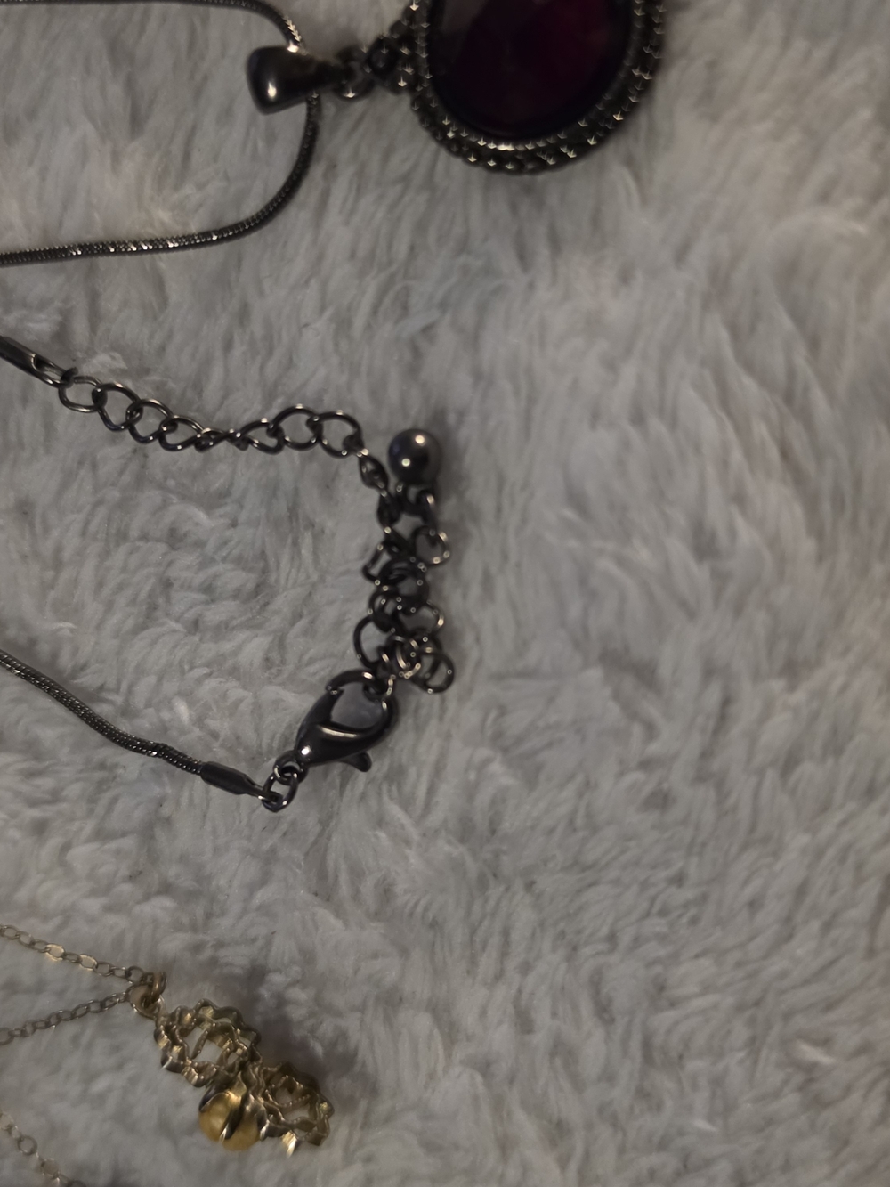 Silver-Tone Purple Pendant Necklace - Unbranded - Picture 7 of 14